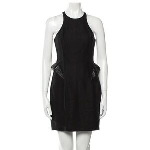 Black Sleeveless Halter Sheath Dress Halston Heritage